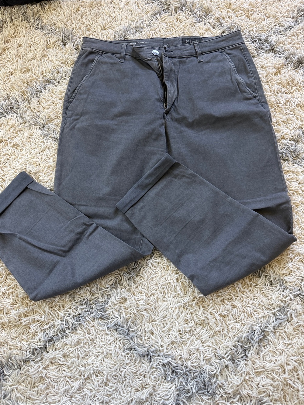 Ag Adriano Goldschmied Charcoal Straight Chinos